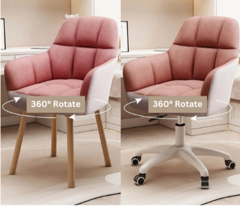 Swivel Pink Make Up Computer Chair Wheels Desk Chair Individual Armchair Student Dormitory Silla Gamer Apartment Furniture