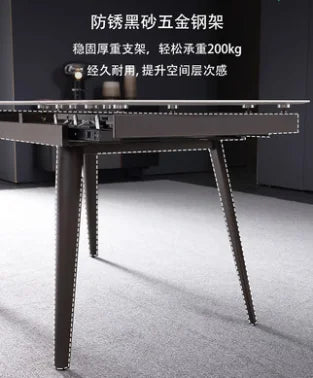 Italian imported rock plate dining table 2020 new modern luxury Italian minimalist extensible dining table