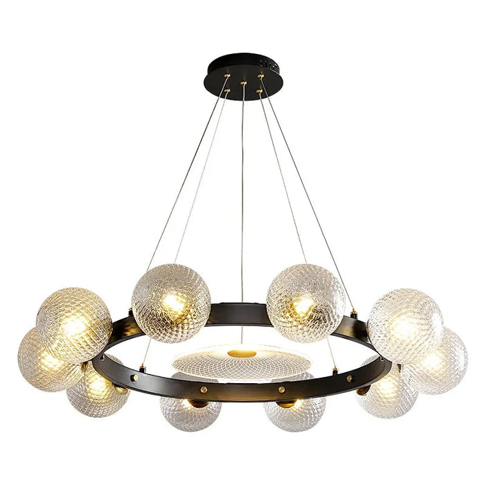 Simple Modern LED Chandelier Lighting For Dining Living Room Bedroom Large Hanging Lamp Glass Ball Home Deco Round Chandeliers