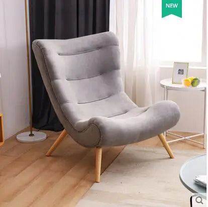 Single person sofa chair Nordic modern contracted snail chair cloth art bedroom leisure chair light luxury balcony lazy person s