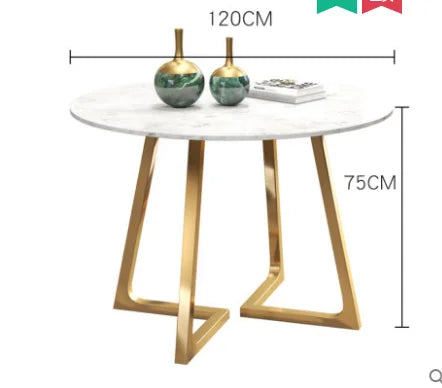 Table and chair combination round marble table leisure reception round table one table four chairs