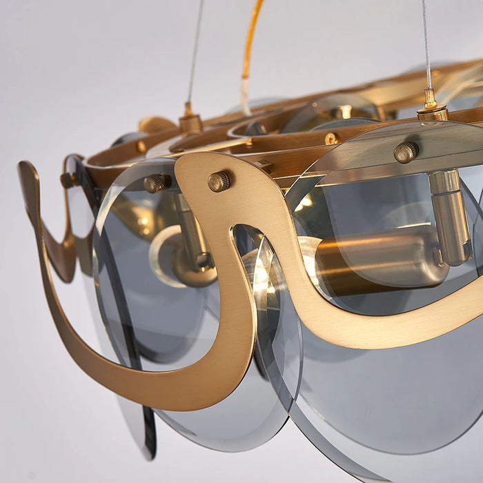 Creative modern chandelier for living room gold design glass light fixture luxury round hang lamp dining room bedroom lighting