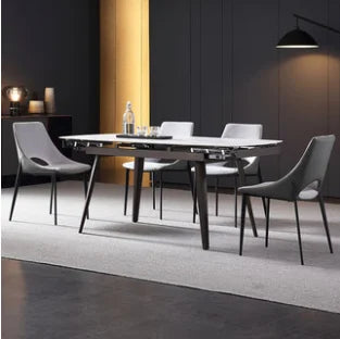 Italian imported rock plate dining table 2020 new modern luxury Italian minimalist extensible dining table