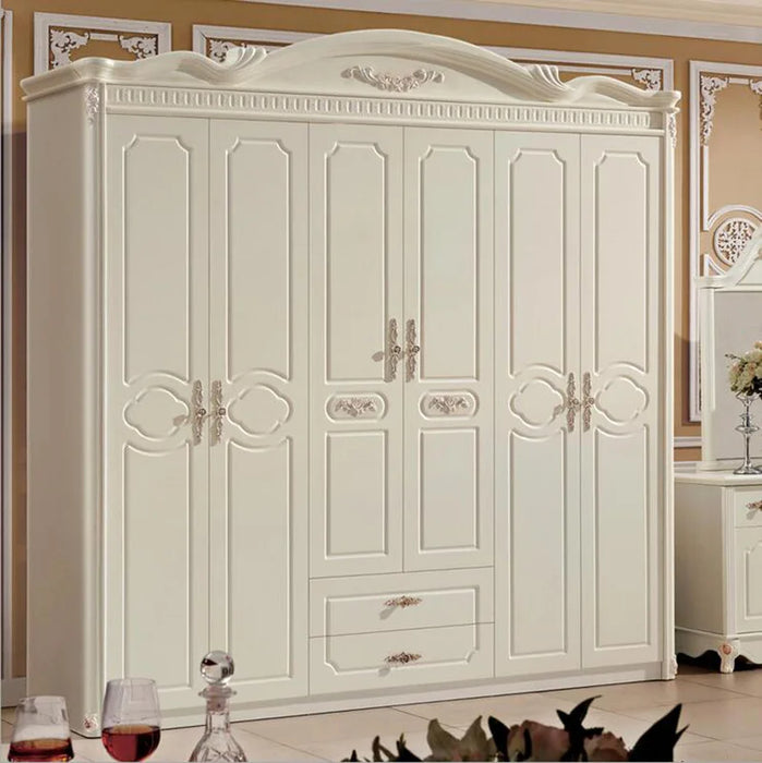 six door wardrobe modern  European whole wardrobe French bedroom  furniture wardrobe pfy10030