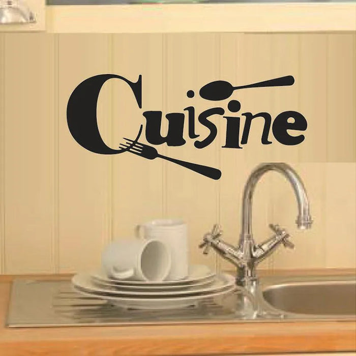 Cuisine Stickers French Wall Stickers Home Decor Wall Decals for Kitchen Decoration Decal Sticker Wall Poster Home Decoration
