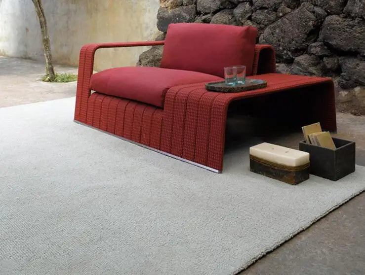 Outdoor rattan woven sofa courtyard villa open-air lounge chair