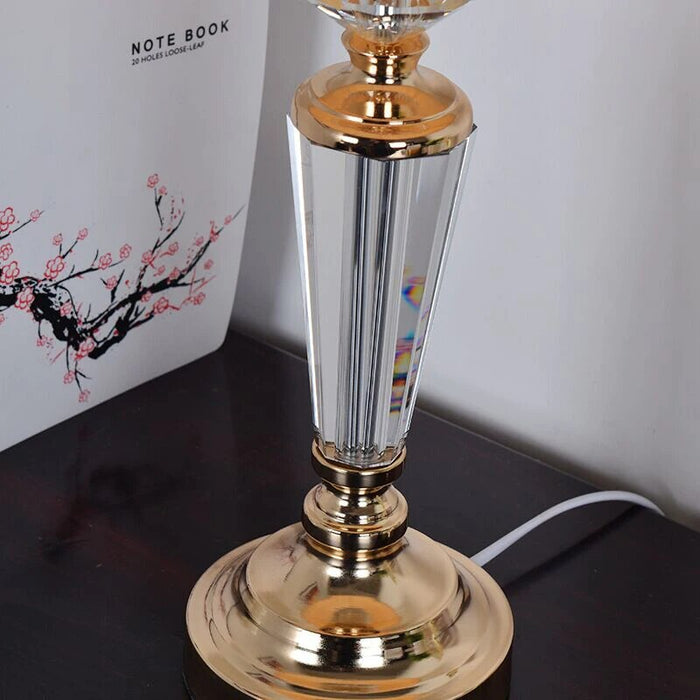 OURFENG Crystal Table Lamp Luxury Desk Bedside Lamp LED Modern Home Decoration for Foyer Bed Room Office Hotel