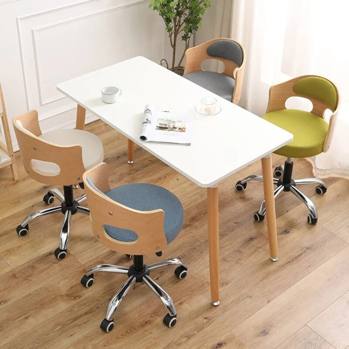 Swivel Conference Office Chair - Ergonomic Salon Comfy Living Room Office Chair - Computer Leather Chaise Bureau Furniture SR50OC