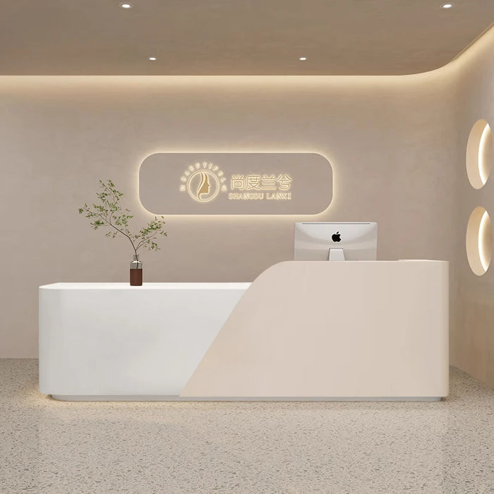 Simple Office Reception Desk Conference Modern Information Cashier Counter Checkout Store Pulpito Para Igreja Salon Furniture