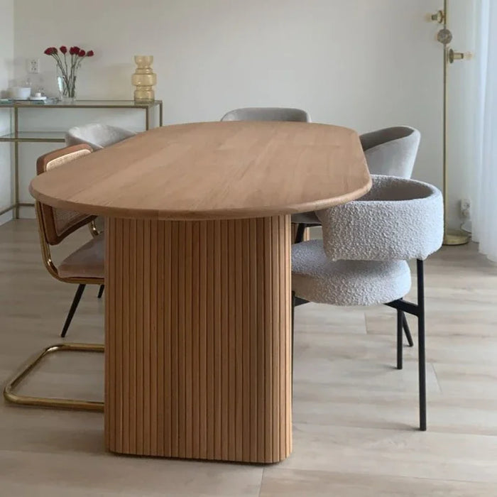 Oval Wooden Dining Tables Living Room Luxury Outdoor Design Modern Dining Tables Kitchen Nordic Esstische Home Furniture SR50DT