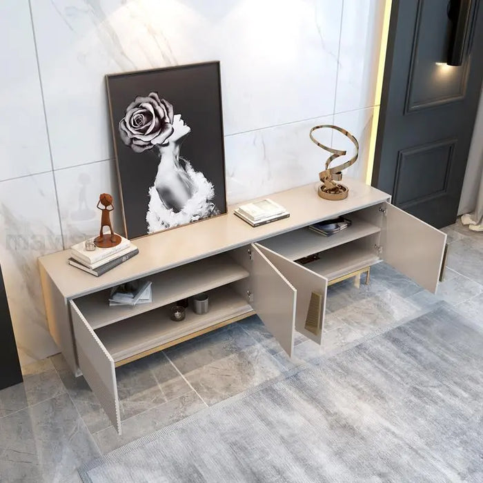 Italian Design Luxury Television Table Large Villa Living Room Furniture Fashion Floor Cabinet Minimalist White Chest Of Drawers