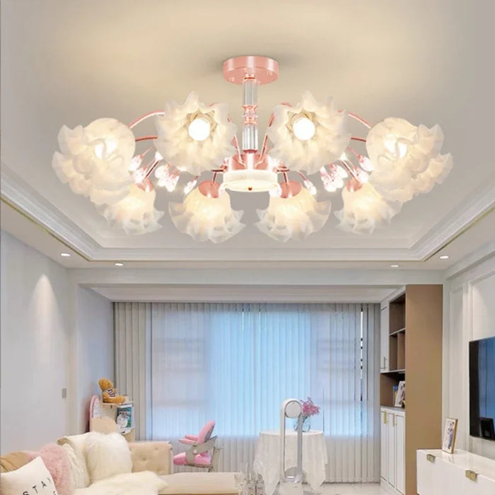 Originality Flower Ceiling Lamp for Living Room Chandelier Modern Bedroom Restaurant New Simplicity Indoor Decorate Luminaires