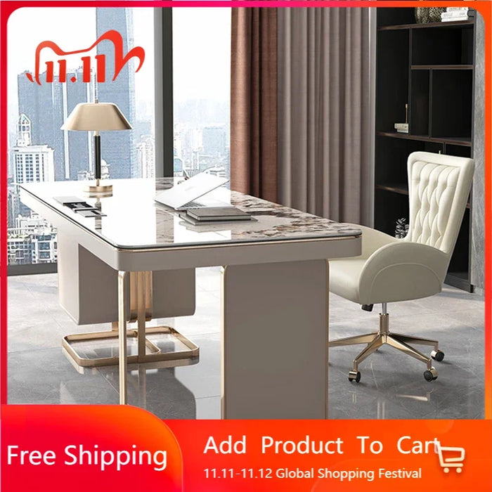 Corner Standing Desk Reception Writing Meeting Executive Office Desk Drawers Storage Escrivaninha Para Quarto Office Furniture
