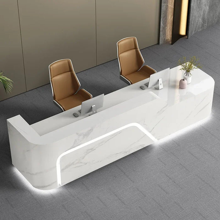 Paint Front Desk Company Office Marble Front Desk Barber Shop Milk Tea Shop Cashier Counter