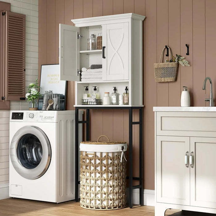Over Toilet Bathroom Organizer with Double Doors Above Toilet Bathroom Storage Spacesaver Shelf Behind Toilet Organizer Over