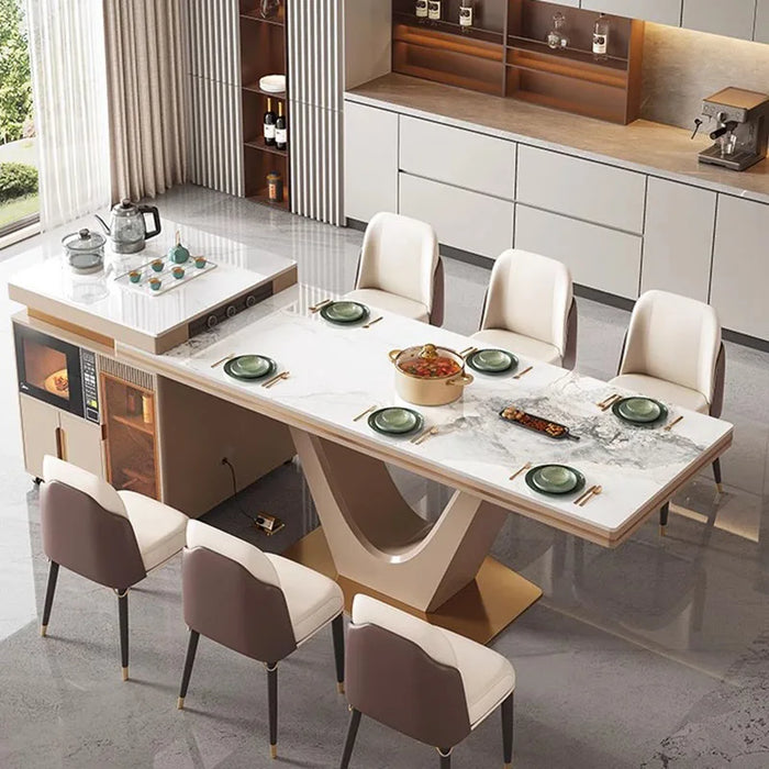 Decoration Ornaments Dining Table Organizer Modern Kitchen Dinning Table Unique Luxury Mesa De Comedor Dinning Room Furniture