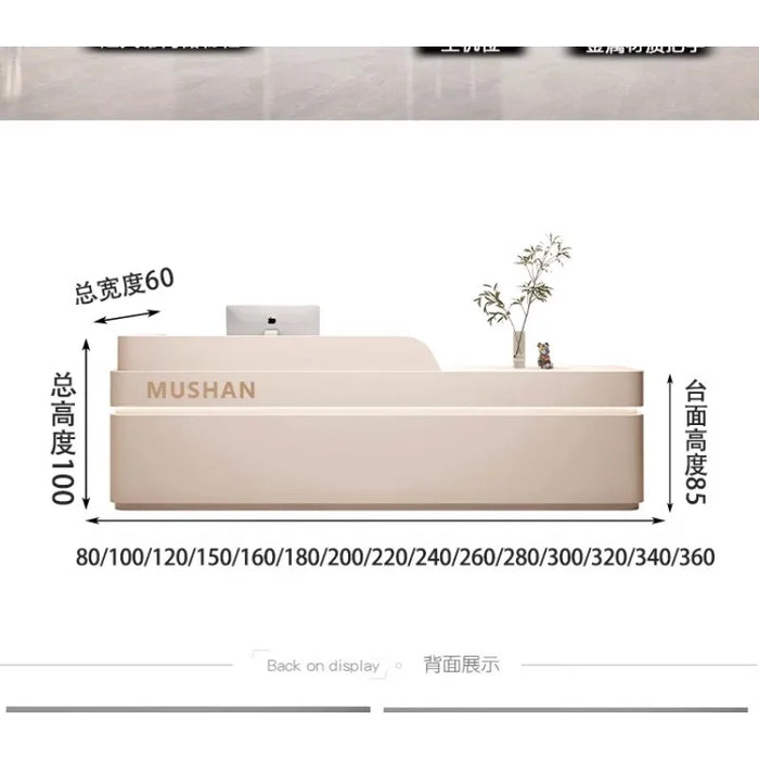 Customized Beauty Reception Desk Salon Cash Register Bar Reception Deskcounter Art Front Recepcion Mostrador Salon Furniture