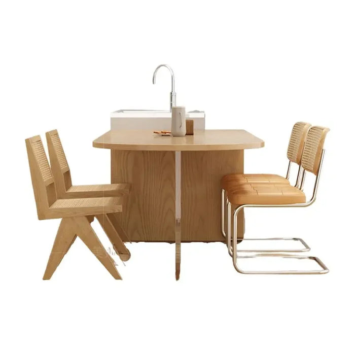 Design Acrylic Dining Table Wooden Waterproof Nordic Elegant Dining Table Minimalist Modern Mesas De Comedor Kitchen Furniture