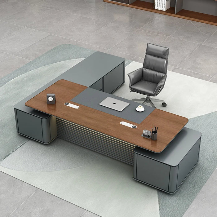 Corner Computer Desk Standing Drawers Filing Work Executive Office Desk Writing Modern Escritorios De Oficina Office Furniture
