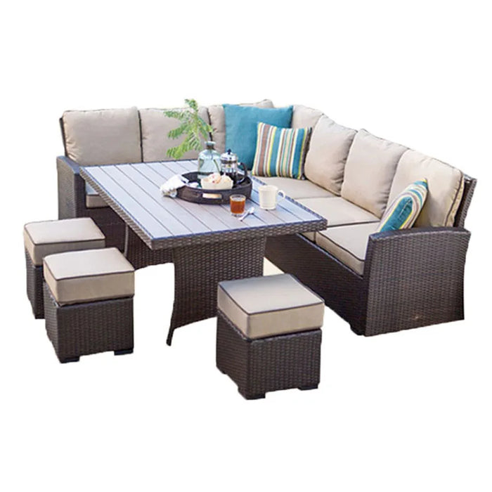 Outdoor rattan chair sofa simple creative L-shaped corner sofa combination furniture