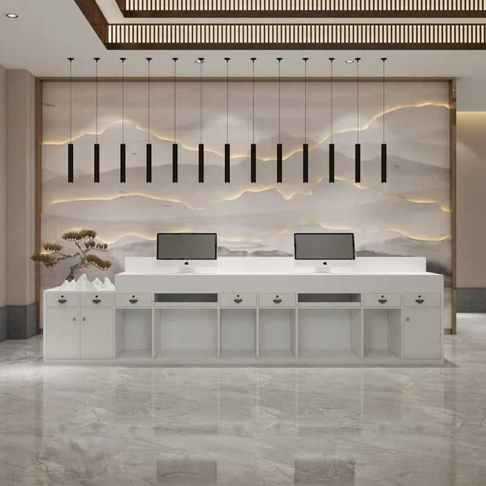 Service Modern Reception Desks Cashier Podium Futuristic Restaurant Reception Desks Standing Escritorio Gamer Salon Furniture