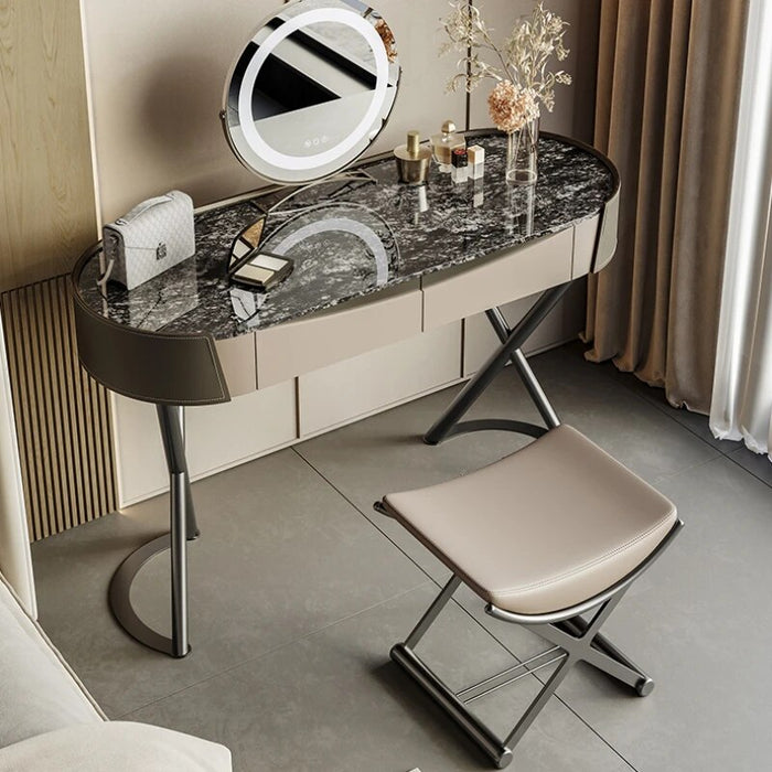 Luxury Nordic Vanity Tables Storage Cabinet Design Creative Vanity Tables Mirror Makeup Tavolo Trucco Bedroom Furniture WZ50VT