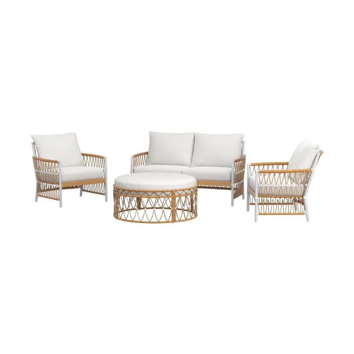 Better Homes & Gardens Lilah 2-Pack Outdoor Wicker Lounge Chair, White