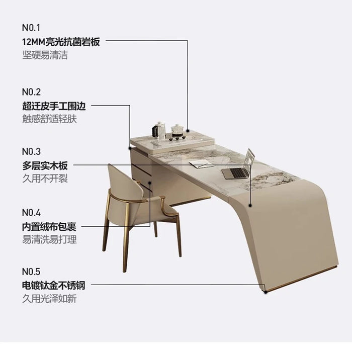 Study Table Standing Desk Gaming Organizer Drawers Writing Desk White Executive Escritorios De Oficina Home Office Accessories