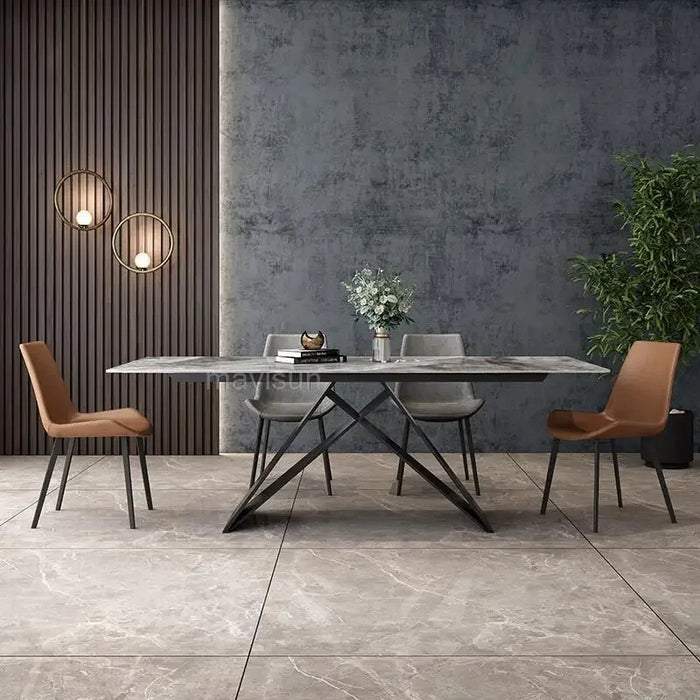 Italian Style Dining Table Light Luxury Bright Mobile Board Modern Household Small Kitchen Muebles Dining Room Table FY50YH