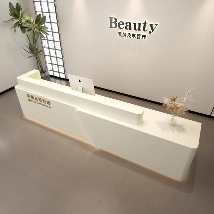 Counter Reception Desk Salon Vanity Rostrum Luxury Service Desk Coffee Checkout Podiums Scrivania Per Cameretta Wood Furniture