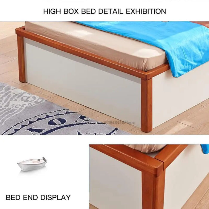 American Country Style Individual Kid Bed For Boys And Girls 1.2/1.5m Modern Teenager Bedroom Furniture Simple Children Bed
