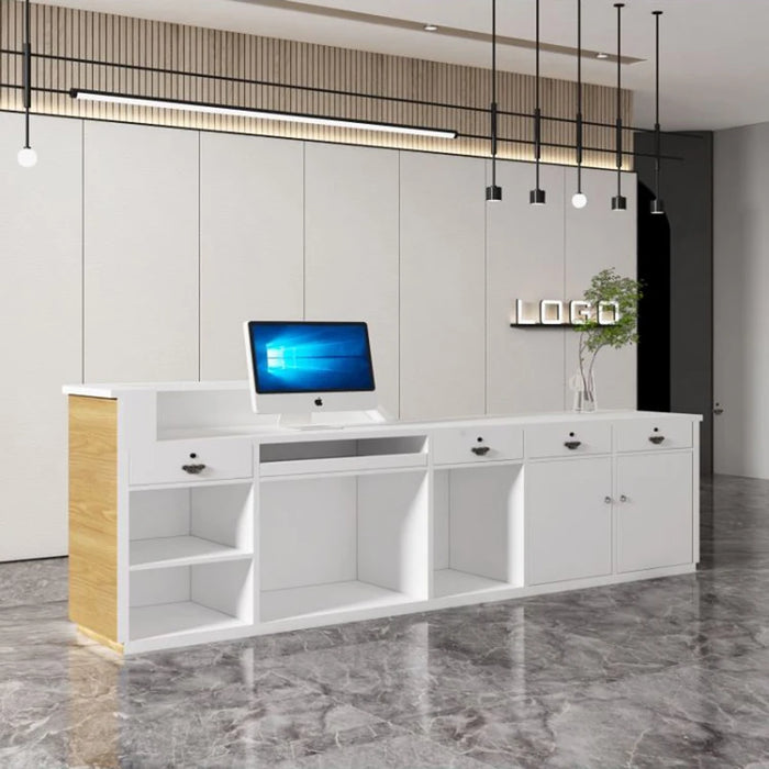 Service Mobile Reception Desks Computer Modern Workbench Siting Cashier Table Office Scrivania Reseption Beauty Salon Furniture