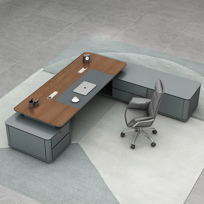 Corner Computer Desk Standing Drawers Filing Work Executive Office Desk Writing Modern Escritorios De Oficina Office Furniture