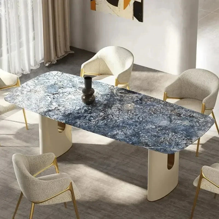 Italian Rectangle Dining Table Nordic Console Large Center Marble Dining Table Restaurant Mesas De Jantar Minimalist Furniture