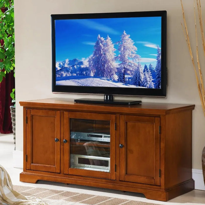 SINCE 1917 Riley Holliday Westwood TV Stand, 50-Inch, Brown Cherry