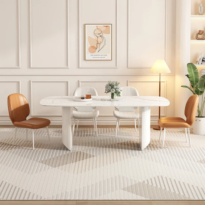 Tendable White Dining Table Newclassic Kitchen Center Luxury Dining Table Modern Restaurant Mesas De Comedor Kitchen Furniture