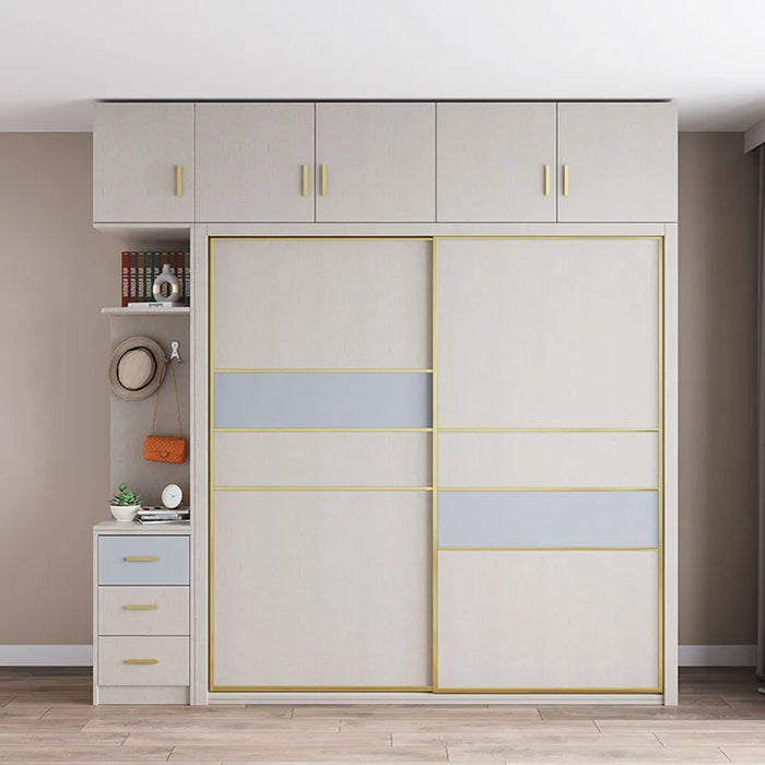 Shirts Wood Handles Wardrobe Drawer Space Saving Sliding Doors Bedroom Wardrobe Storage Cabinets Quarda Roupas Home Furniture