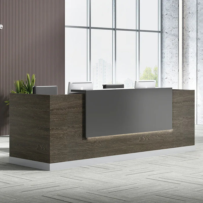 Customized Light Luxury Glossy Office Counter Simple Table Commercial Reception Desk