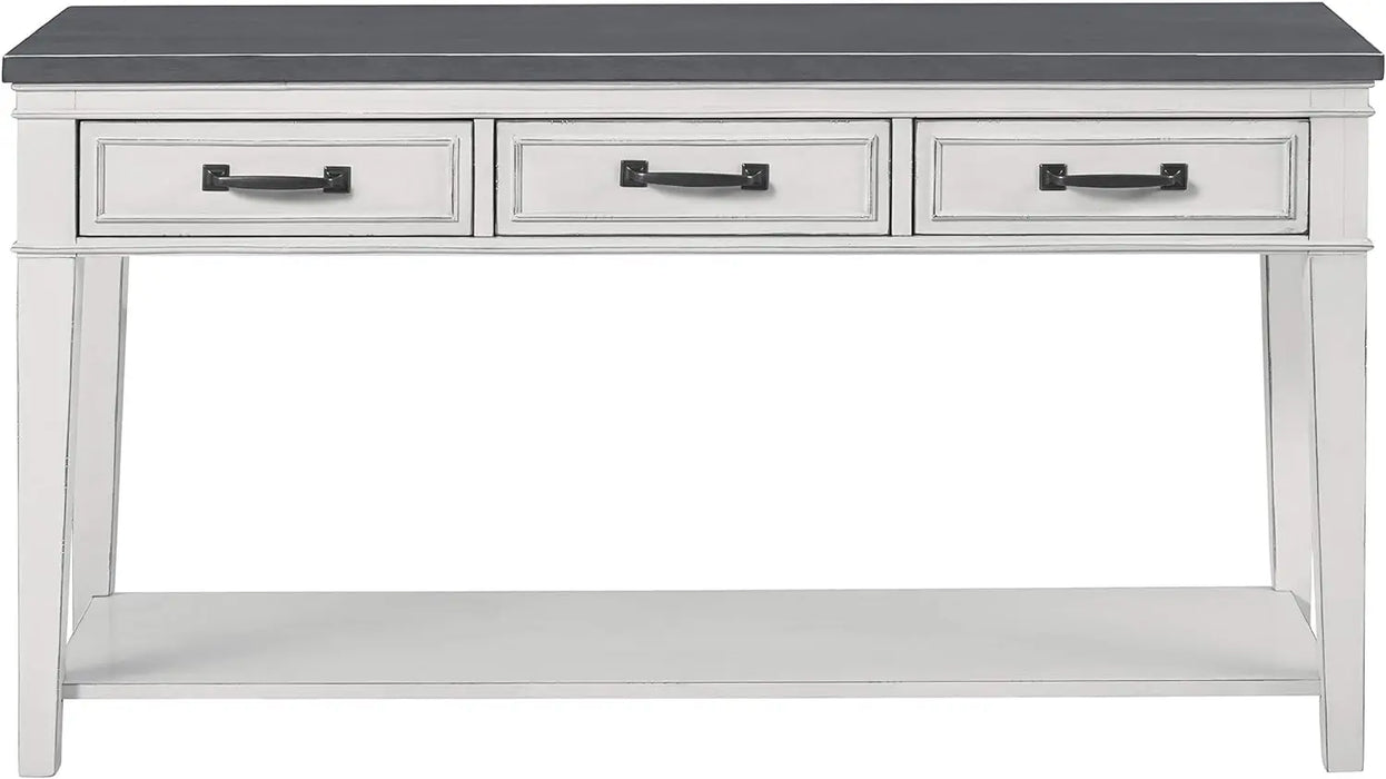 Del Mar Sofa Table, Antique White and Grey Modern Tv Stand  Mueble Salon Tv