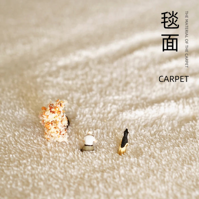 Cream Style Carpets for Living Room Fluffy Soft Bedroom Decor Round Carpet Minimalist Bedside Plush Rug Large Area Thicken Mat