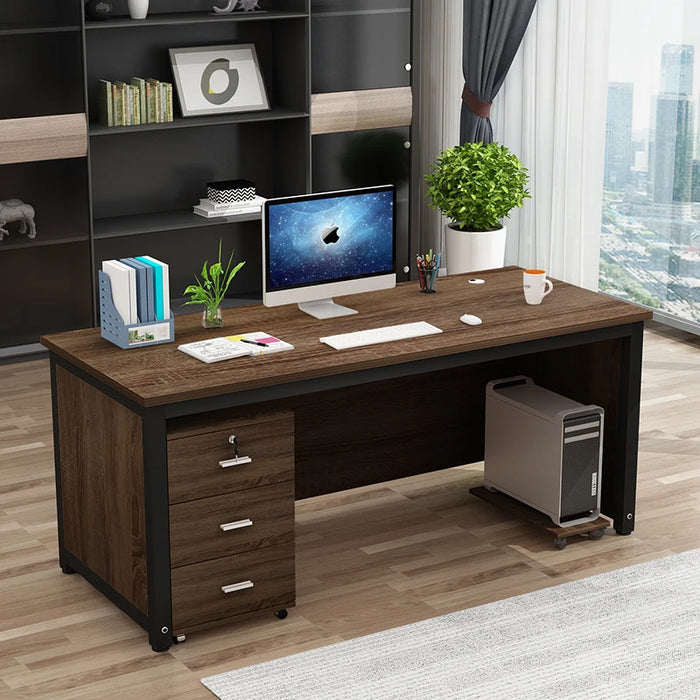 Writing Meeting Office Desk Monitor Drawers School Boss Cheap Standing Office Desk Luxury Scrivania Legno High End Furniture HDH