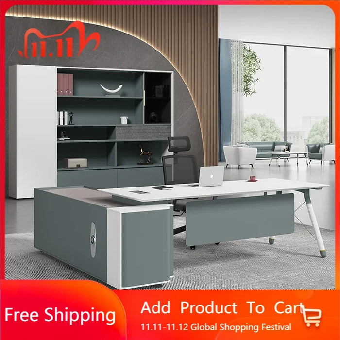 Meeting Wall Office Desks Boss Storage Workstation Computer Desks Table Ergonomic Escritorio Esquinero Office Furniture WJ25XP
