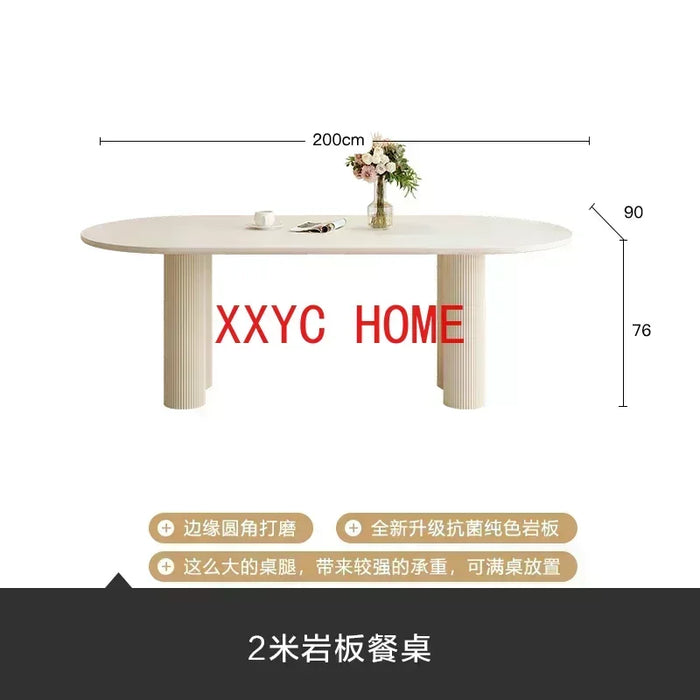 Oval Design Dining Tables Living Room Nordic Party Marble Modern Dining Tables Kitchen Luxury Mesa Comedor Home Furniture SR50DT