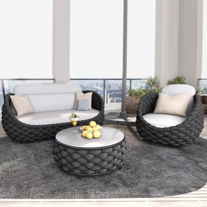 Outdoor Sofa Garden Combination Villa Balcony Garden Coffee Table Terrace Rattan Sun Room Rattan Woven Custom Furniture WKGF