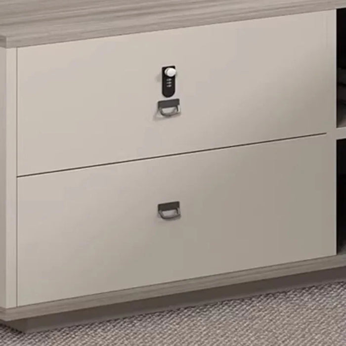 Corner Long Office Desk European Modern Luxury Legs Shelf Computer Desks Organizers Storage Mesa De Escritorio Modern Furniture