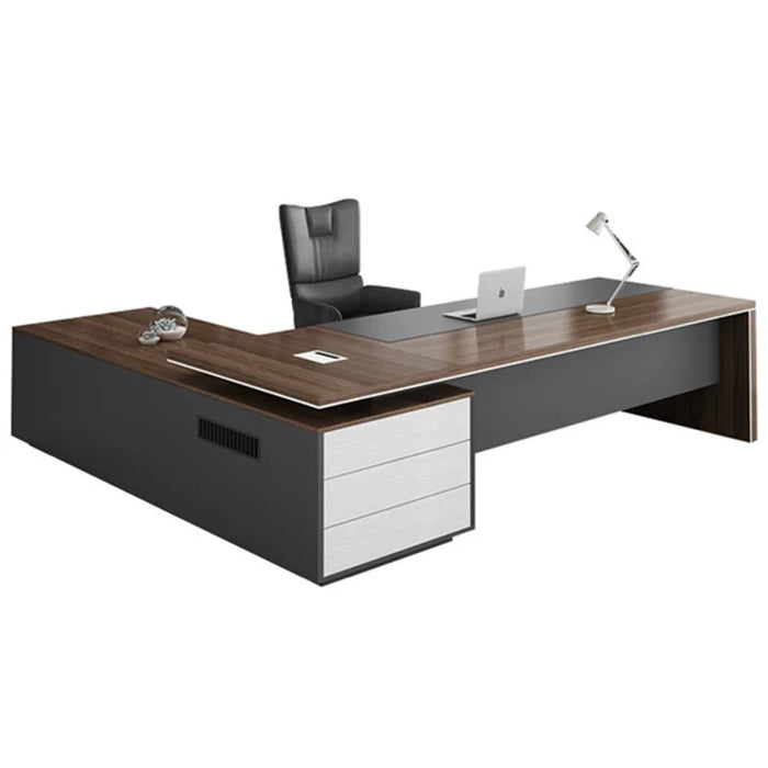 Bookshelf L Shaped Office Desk Storage Drawers Drawers Executive Computer Desks European European Mesa Escritorio Furnitures