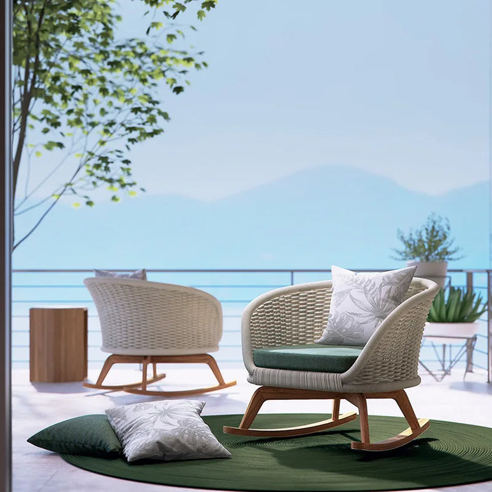 Outdoor sofa courtyard rattan chair leisure combination villa garden balcony single rocking chair furniture