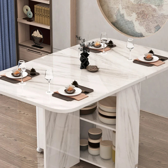 Oval Luxury Folding Dinning Tables Kitchen Chairs Mobile Balcony Dinning Tables Outdoor Set Modern Mesa Plegable Home Furniture