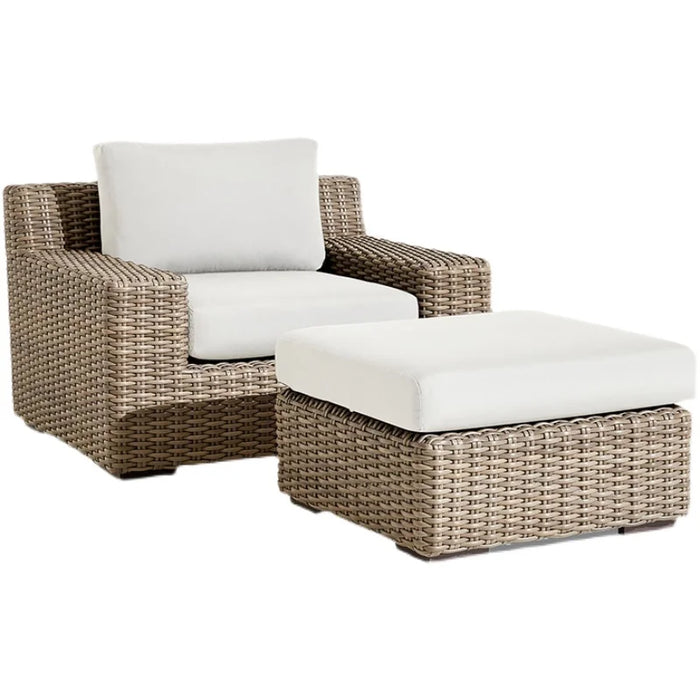 Outdoor sofa courtyard terrace villa leisure waterproof sunscreen rattan woven aluminum alloy furniture combination