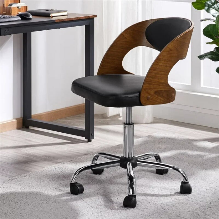 SMILE MART Task Chair with Adjustable Height & Swivel, 264 lb. Capacity, Black office chair  chair
